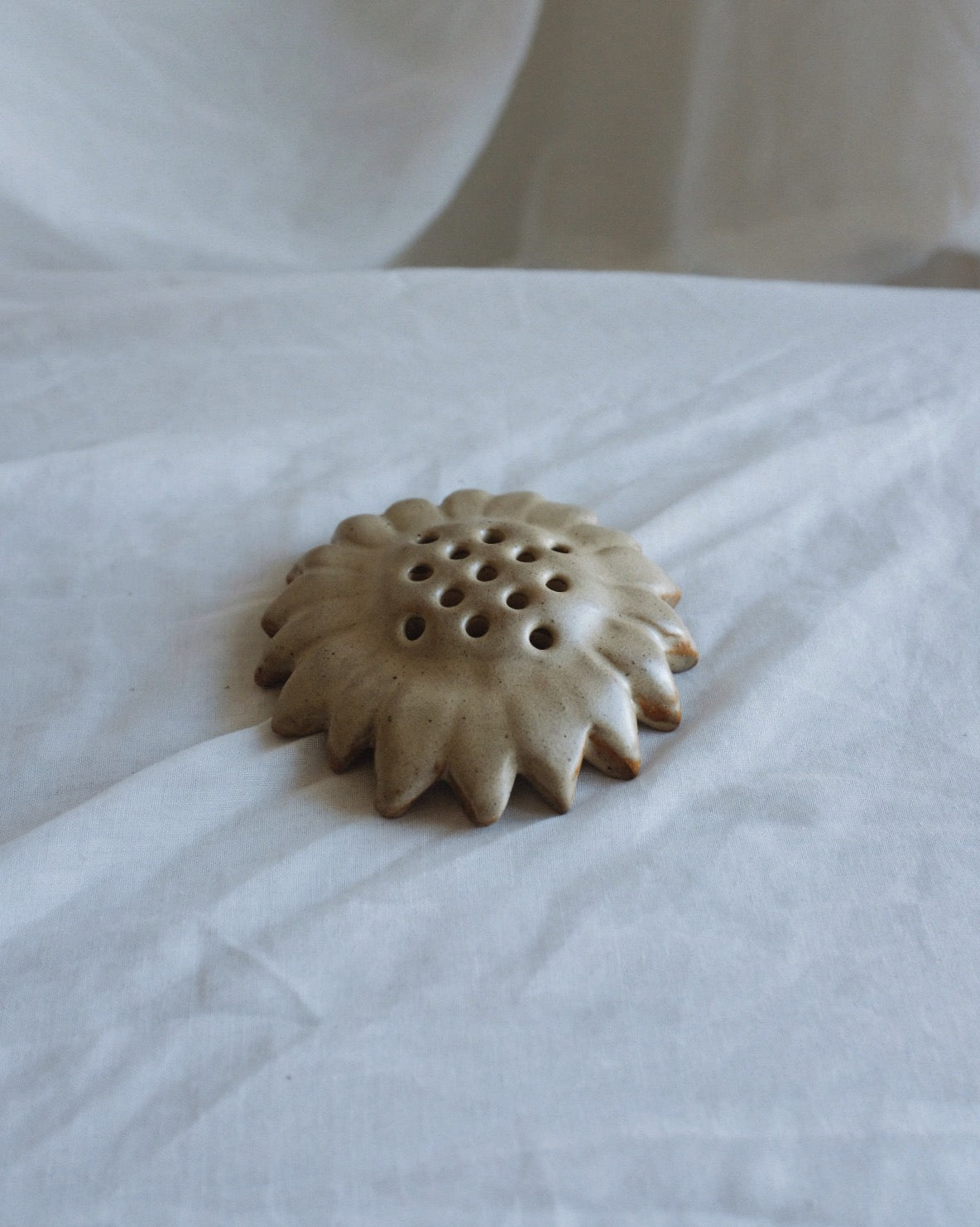 Ceramic Flower Frog – Sunflower