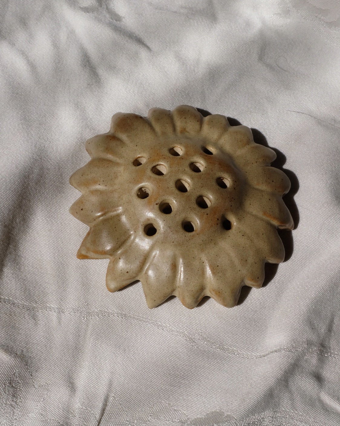 Ceramic Flower Frog – Sunflower
