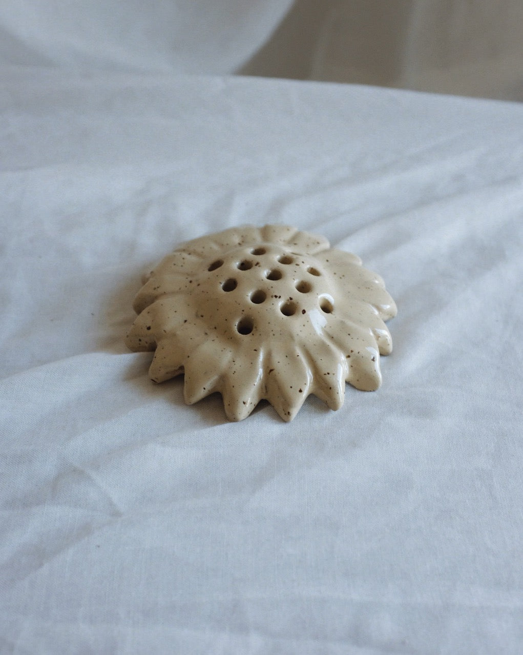 Ceramic Flower Frog – Sunflower