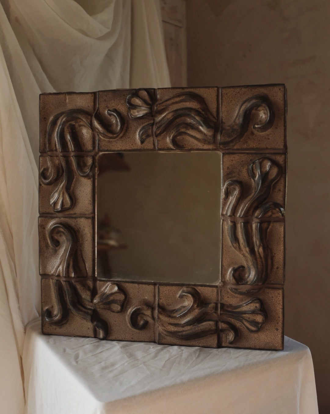 The Floral Collection - Mirror - Matte Brown