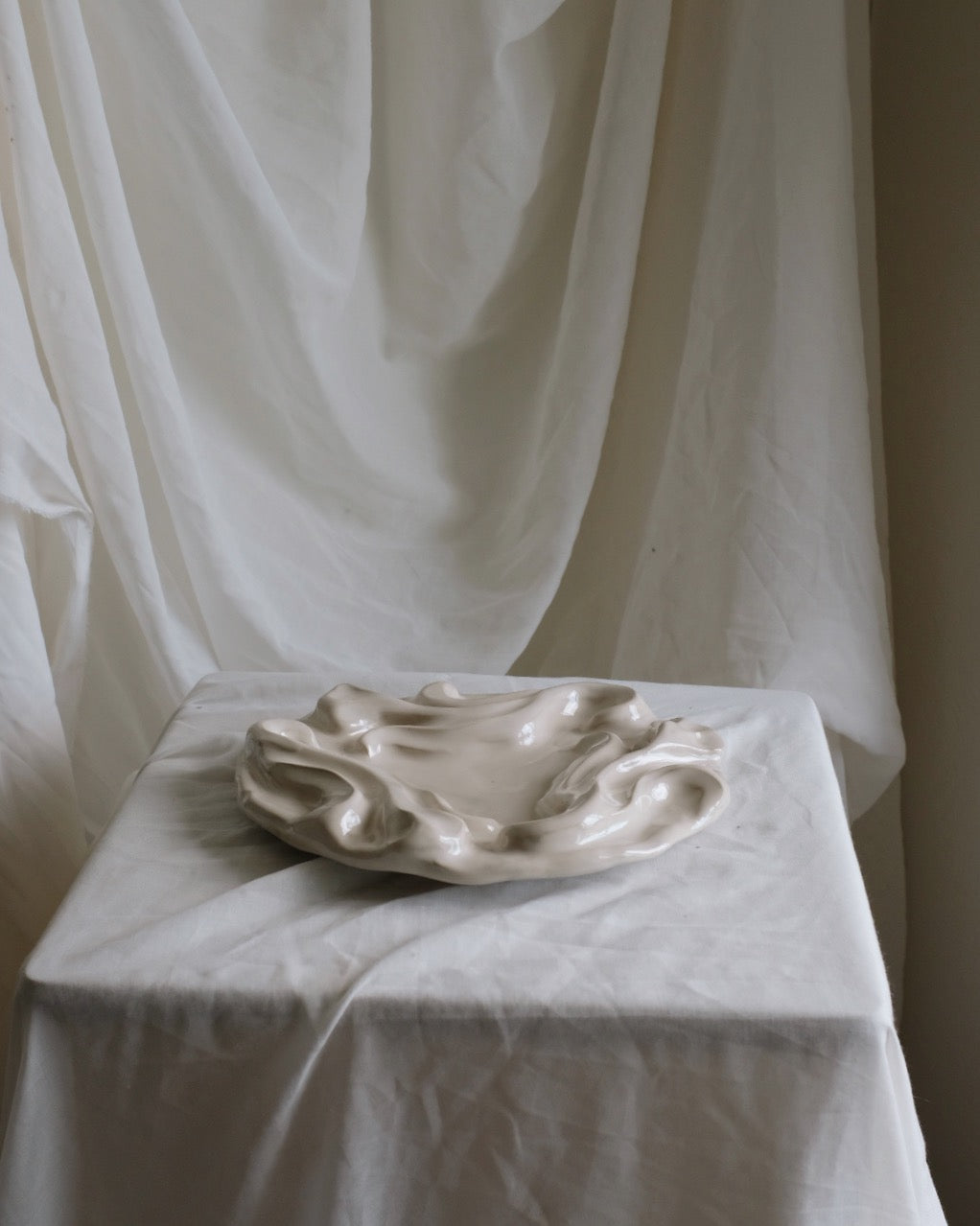 The Floral Collection - Floral Plate - Cream