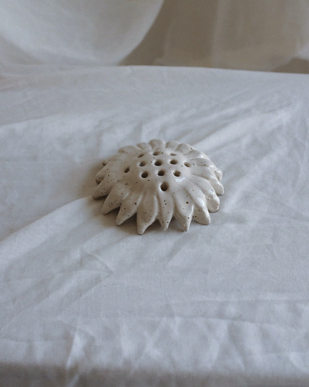 Ceramic Flower Frog – Sunflower