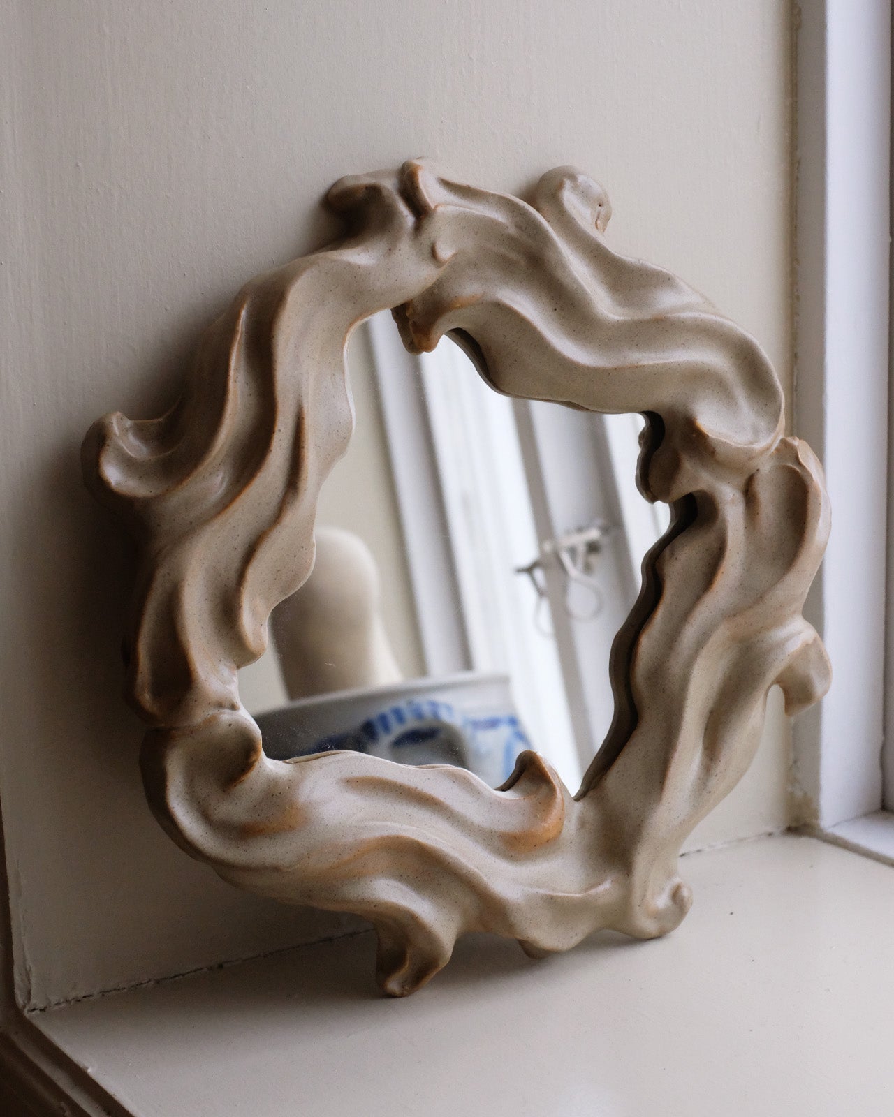 The Floral Collection - Floral Mirror - Sand