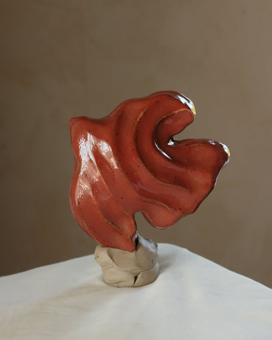 Petite Bird - Wall Sculpture - red - no.04