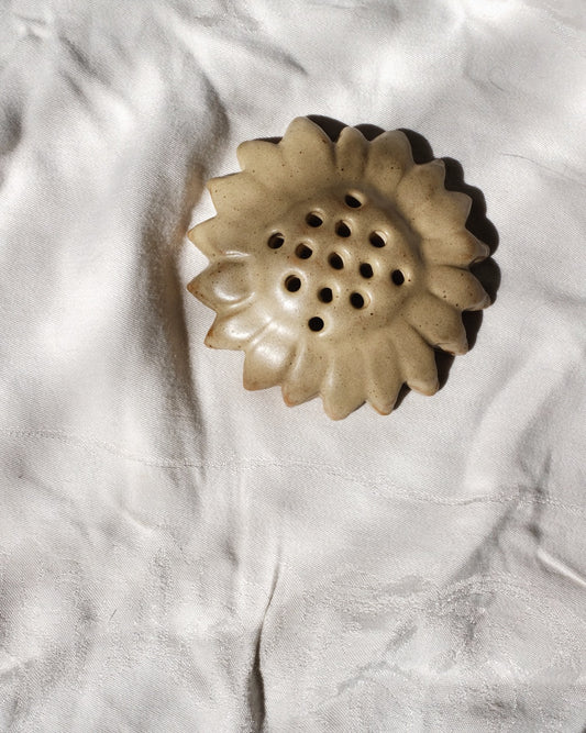 Ceramic Flower Frog – Sunflower