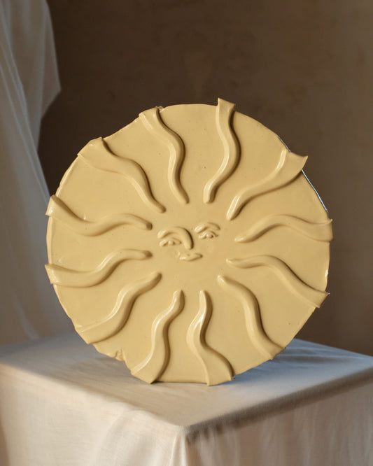 The Sun Collection - Plate Sun_03 - Wall Sculpture - Butter