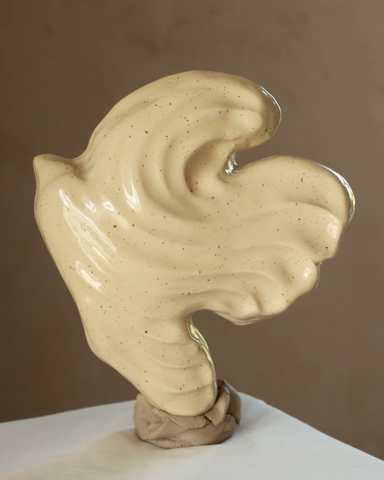 Tactile Bird - Wall Sculpture beige - no.03