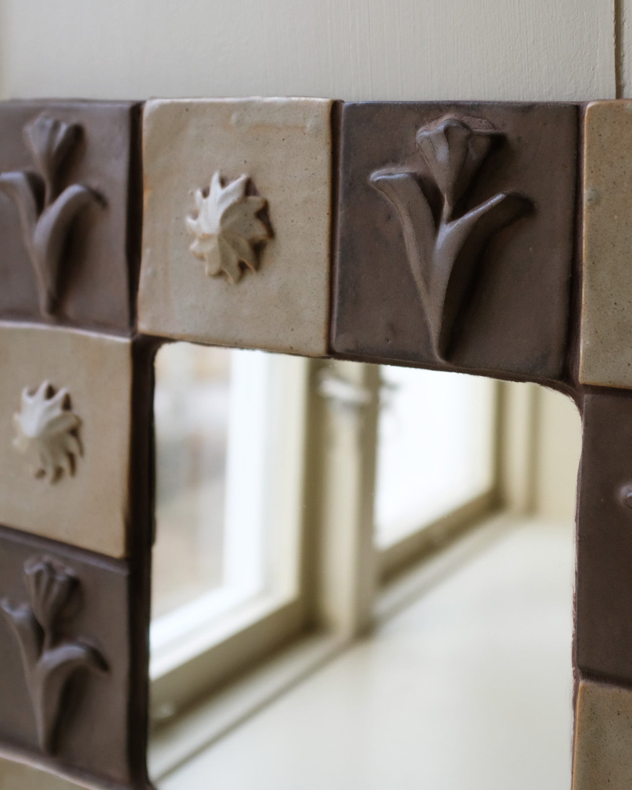 The Floral Collection - Tiled Mirror - Checkered